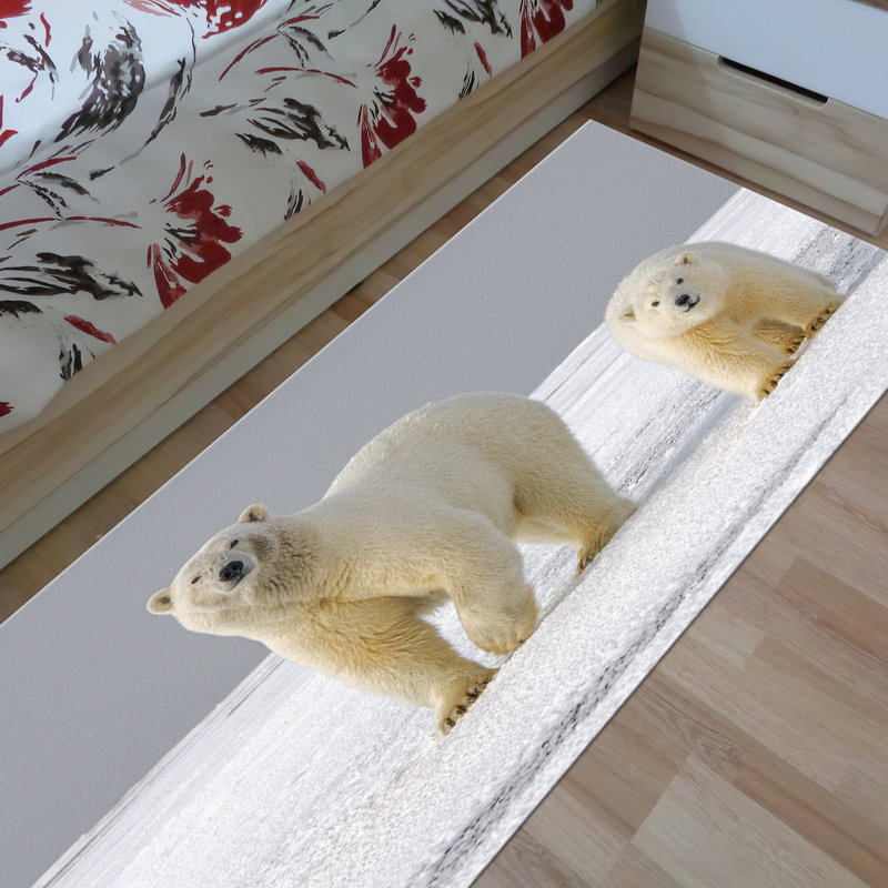 Floral Elegance Non Woven Soft Printed Rug Ideal for Living Room Bedroom and Office Spaces, Rectangle 3'3" x 4'11"
