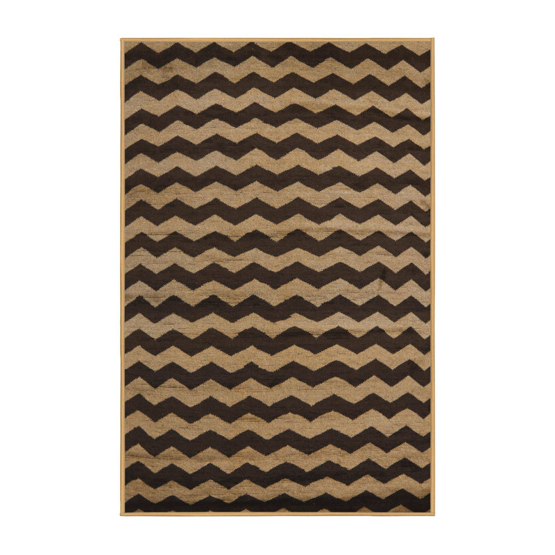 Tapis décoratif multicolore à motif abstrait, Rectangle 6 pi x 9 pi