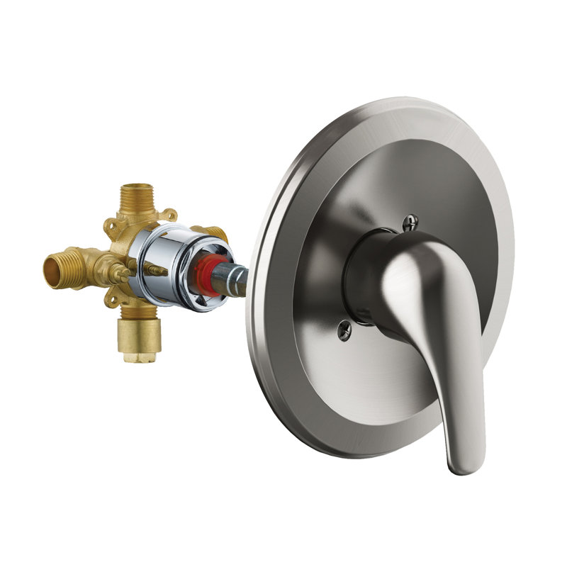 Design House Middleton II Traditional Single-Handle Shower Valve Trim with Escutcheon for Bathroom, Satin Nickel