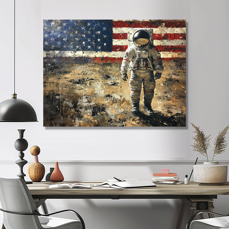 Lune de Kyrian aux États-Unis, Apollo 13 Mission II - lune, art mural, H 30 po x l 40 po, Toile tendue, Ne s’applique pas