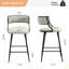 ENSEMBLE DE 2 tabourets de bar à hauteur de comptoir de 26 po avec couvercle en polyuréthane et tabouret de bar pour îlot de cuisine avec base thermolaquée et repose-pieds-386110295