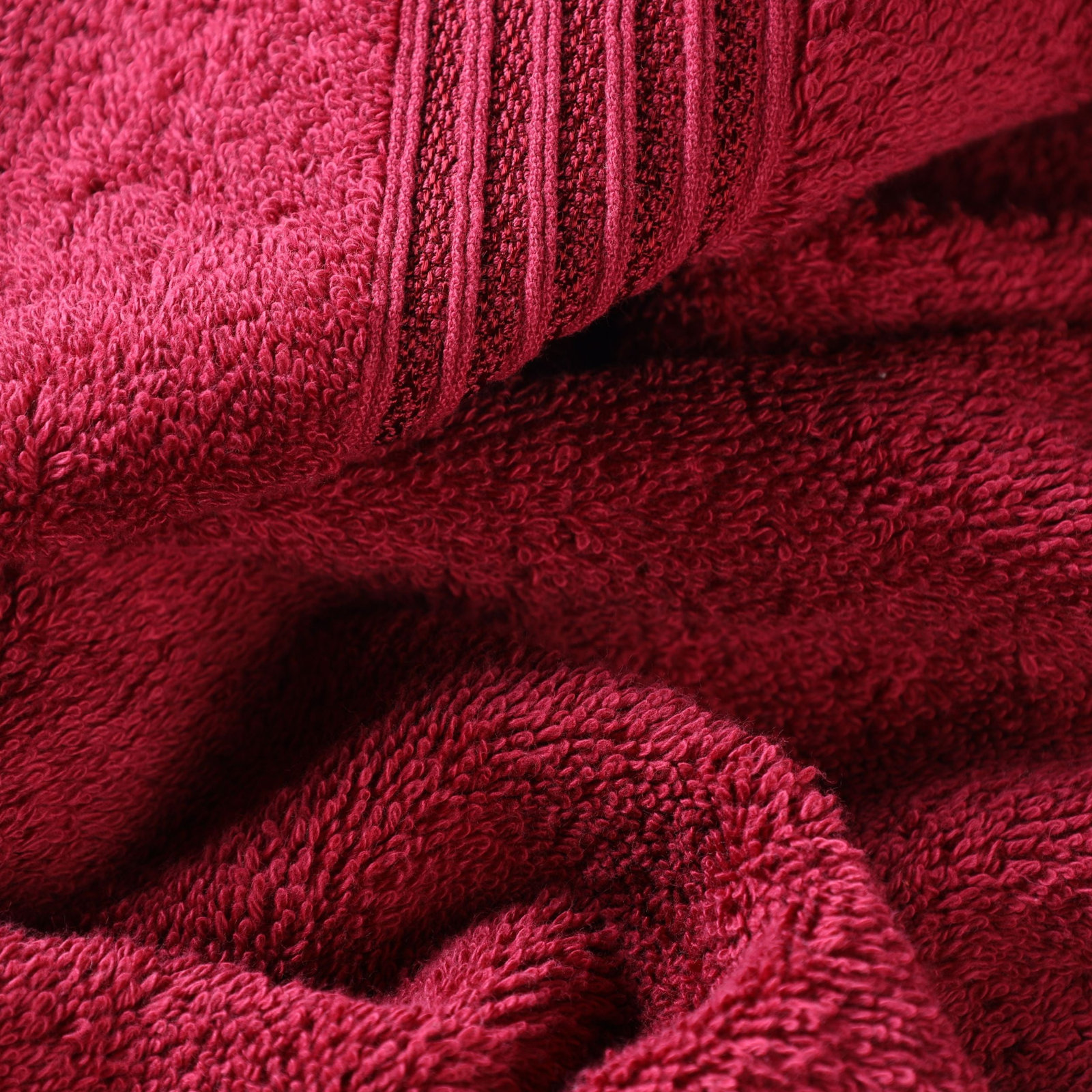 Oleg Egyptian Cotton Washcloth Set, Burgundy