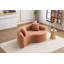 Canapé modulaire en chenille courbé S LY-042: double profondeur (21,3 po et 26,8 po), rose corail, sans assemblage, compact pour les petits espaces, 300 lb, L 66,9 po-1580304712-1580304725