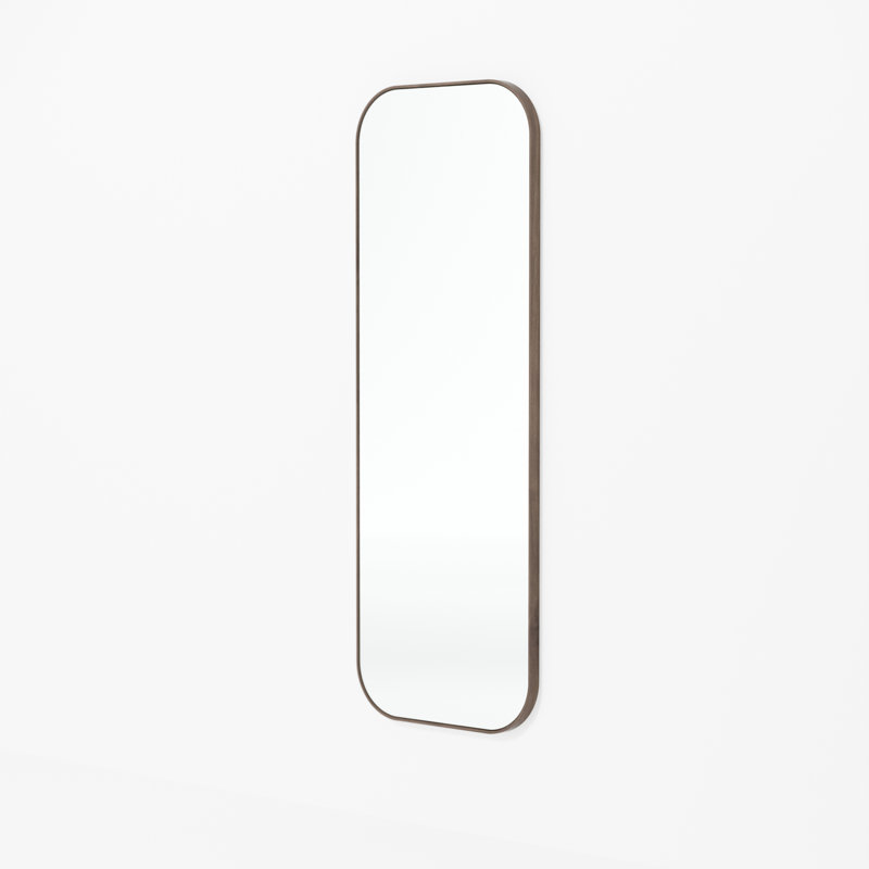 Imler Solid Wood Rectangle Mirror, Bronze