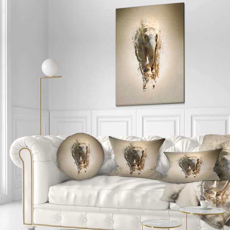 Coussin lombaire à pied éléphant animal mammoth