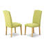 Ensemble de table de salle à manger 5 pièces comprenant une table ovale en bois avec feuille papillon et 4 chaises rembourrées en tissu Linelight, chêne-421326286-421326287-471855476