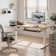 Inbox Zero Marquasha L Shaped Standing Desk with Monitor Stand & LED Strips, Dual Motor