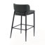 Tabouret de bar en métal et en cuir-1408524200