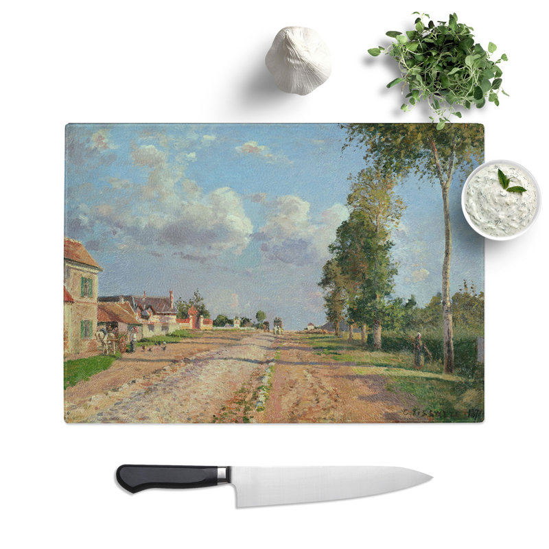 Route to Versailles by Camille Pissarro Chopping Board, 0.4cm H x 28.5cm W x 39cm L