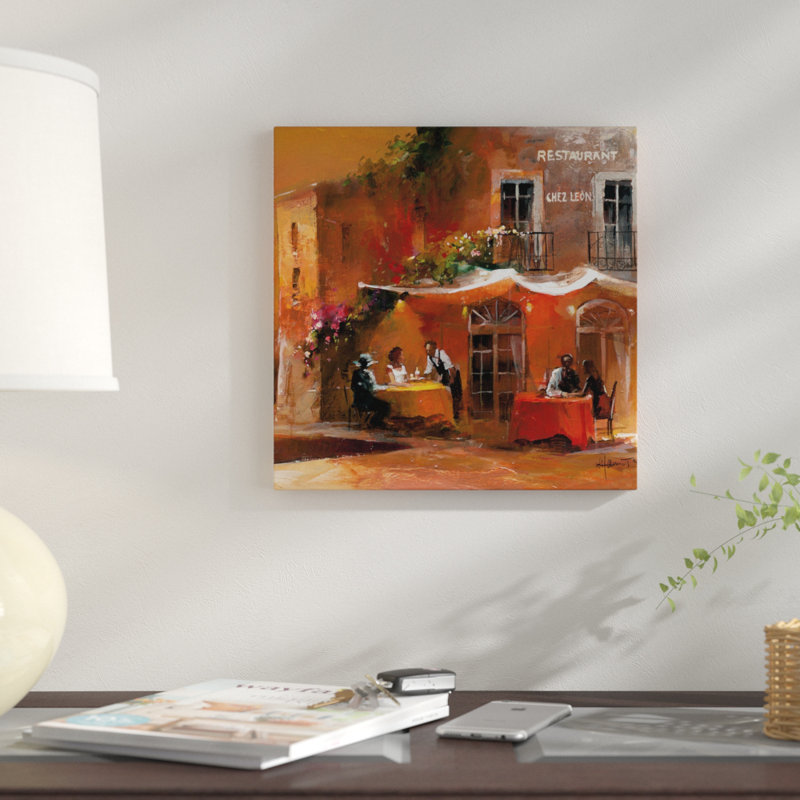 «Dinner for Two IV», reproduction sur toile, H 18 po x l 18 po x P 1,5 po, Pas de tapis, Toile tendue