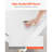 Small Desk with Drawers, Kids Desk for Bedroom, Wooden Simple Study Table for Drawing, Reading, Writing, Rectangle MDF Furniture Study Storage Table for Home, Office, White + Wood