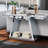 Modern Luxe Mirror Entryway Table with Sturdy Construction and Open Storage