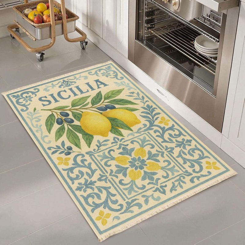 Sicilia Lemon & Olive Kitchen Mat