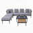 Coussin gris clair / structure noire est en rupture de stock