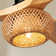 52'' Abs Ceiling Fan Light With Rattan Shade And Remote Control Included