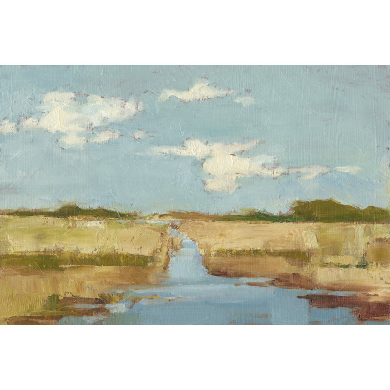 Summer Wetland I by Ethan Harper - Painting Print, 20cm H x 30cm W, Wrapped Canvas