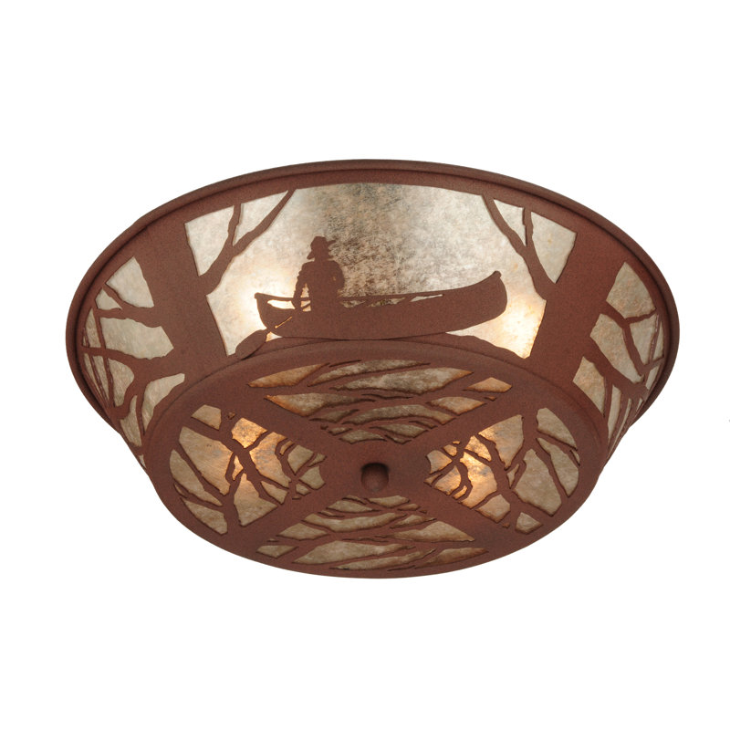 Rustic Lodge 4 - Light Semi Flush Mount
