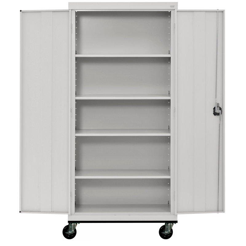 Armoire de rangement à 5 tablettes transpot, Gris tourterelle