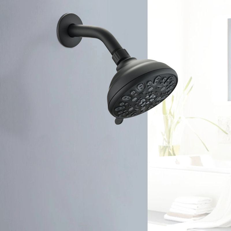 4.72" Shower Head - 6 Settings, Clogging, 1.8 Gpm, Convenient Install 6-Setting High In 4.72", Clog, Gpm Flow, Effortless Installation