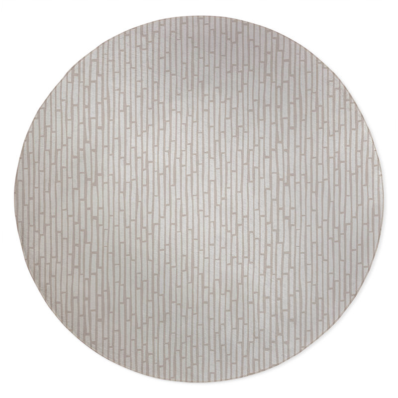 Cultural Rows Non-Slip Outdoor Rug, Round 5'