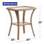 Table d'appoint en osier et verre Bonia-961482380