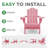 Ayanda HDPE Folding Adirondack Chair With Dual Cup Holder(Set Of 4)-144570205