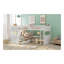 Lit simple superposé avec lit mezzanine attaché, avec deux tiroirs, blanc-84989763