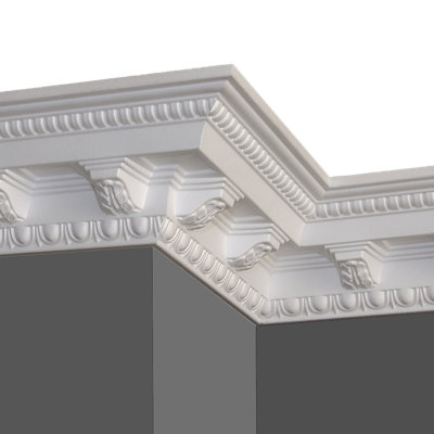 Corbels 78.74"L x 5.44"W x 3.74"H x 3.94"D Glue-Up Styrofoam Crown Molding 32.5 ln. ft.