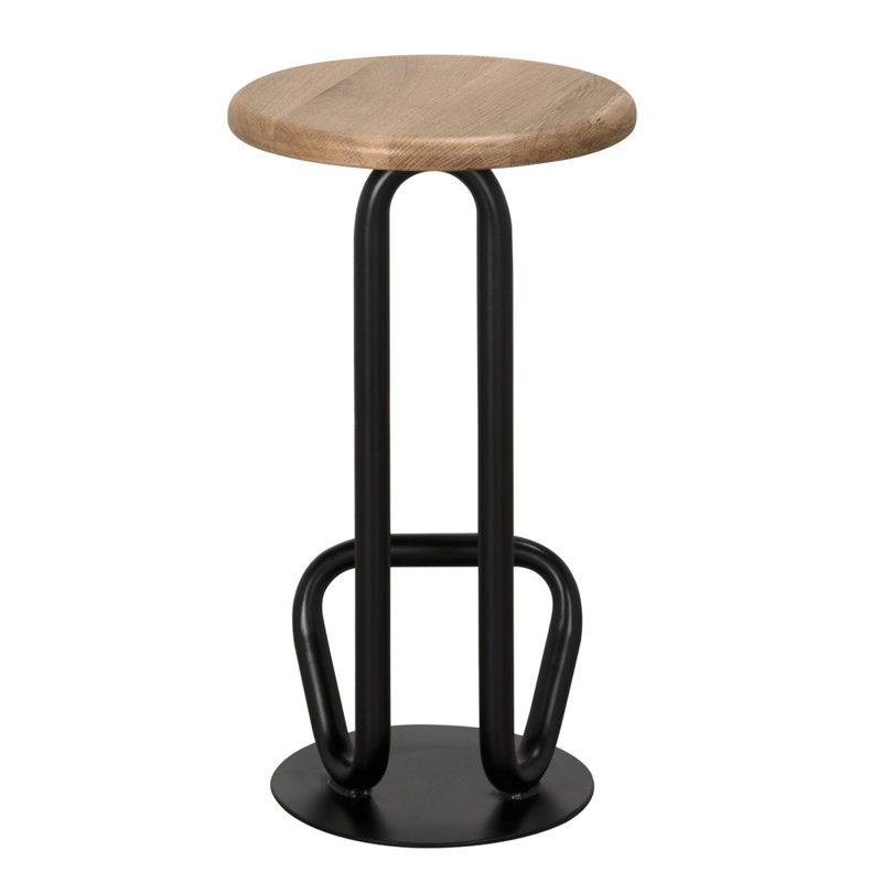 Hook Stool with Metal Frame, Counter Stool (26” Seat Height)