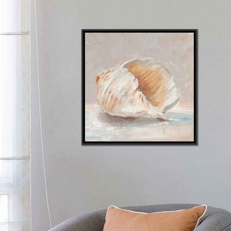 Reproduction d’art sur toile, "Impressionist Shell Study IV" par Ethan Harper, H 26 po x l 26 po x P 1,5 po, Pas de tapis