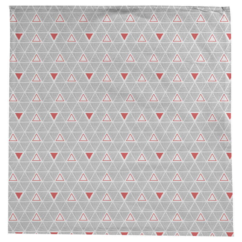 Nappe triangles dessinés à la main classiques, Gris/rouge