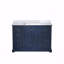 Meuble-lavabo simple 48 po de largeur x 22 po de profondeur, comptoir en marbre de Carrare-1230730227