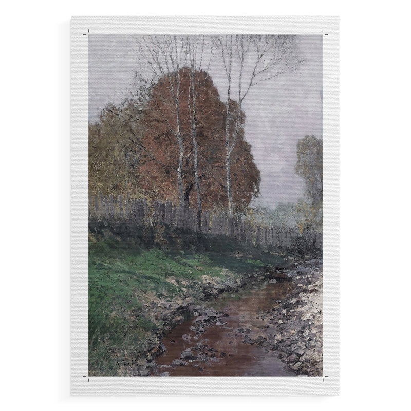 Paysage rétro - impression sur toile seulement - non encadrée, H 27 po x l 18 po