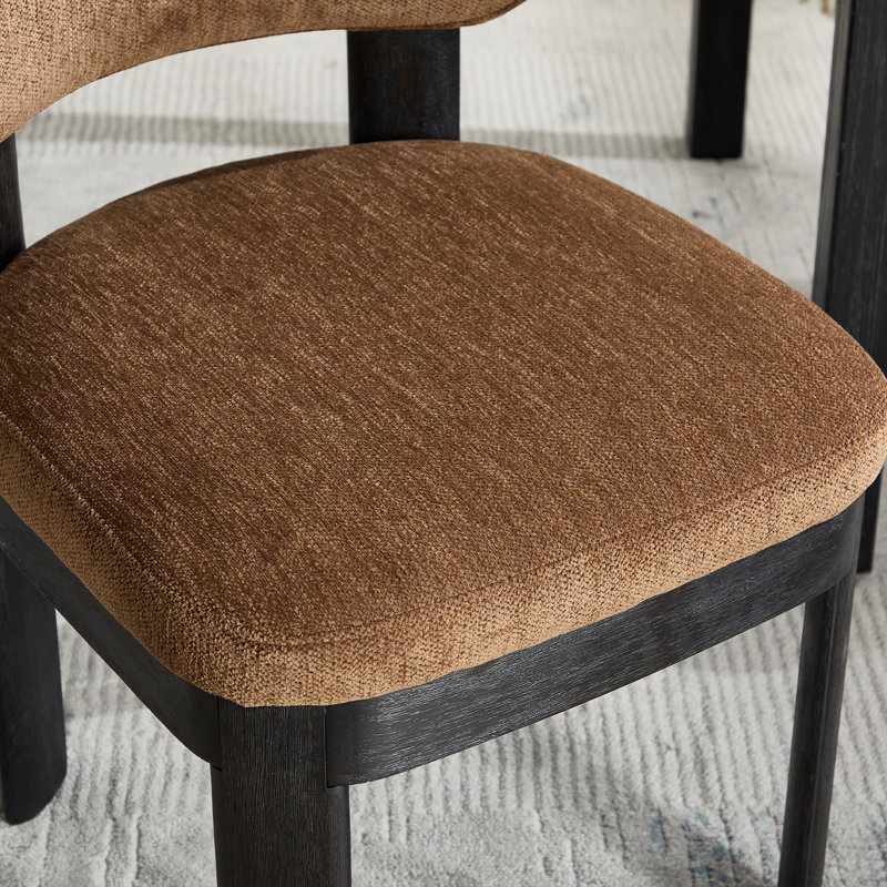 Chaises de salle à manger rembourrées avec pieds en bois Soild Chaises de salle à manger modernes et confortables pour la cuisine, le salon et le restaurant