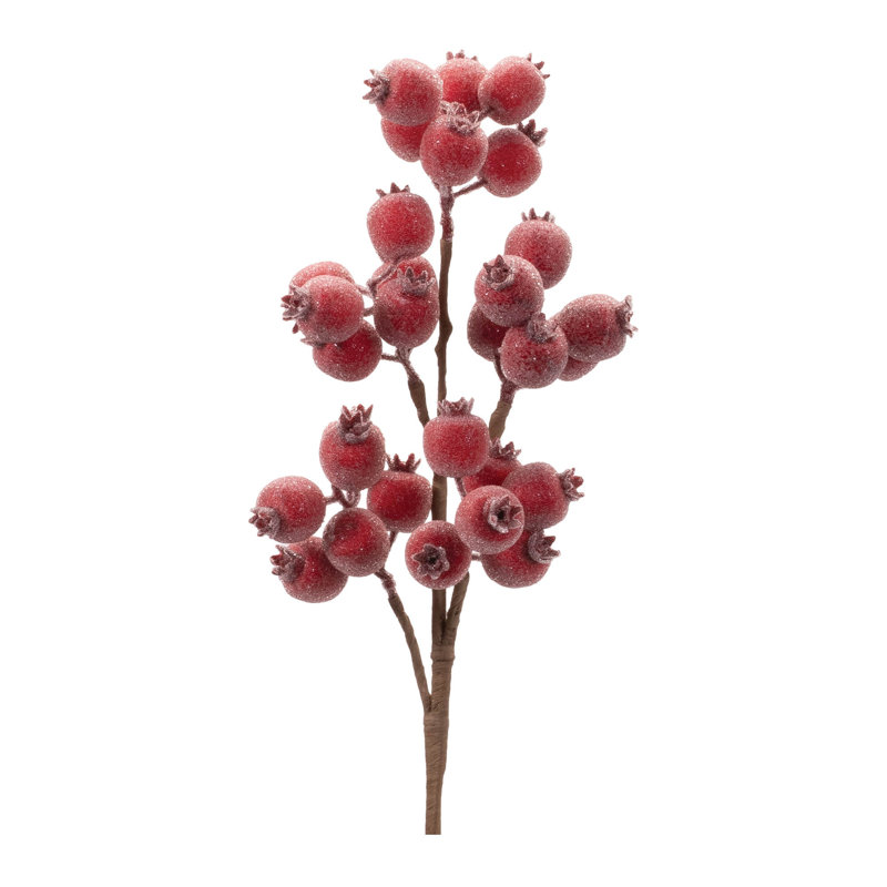 Beaded Berry, Rouge / Brun, H 21 po x l 5 po x P 4 po