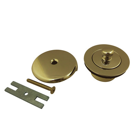 Kingston Brass Trimscape Zinc Alloy Lift and Turn Tub Drain Conversion Kit, Polished Brass