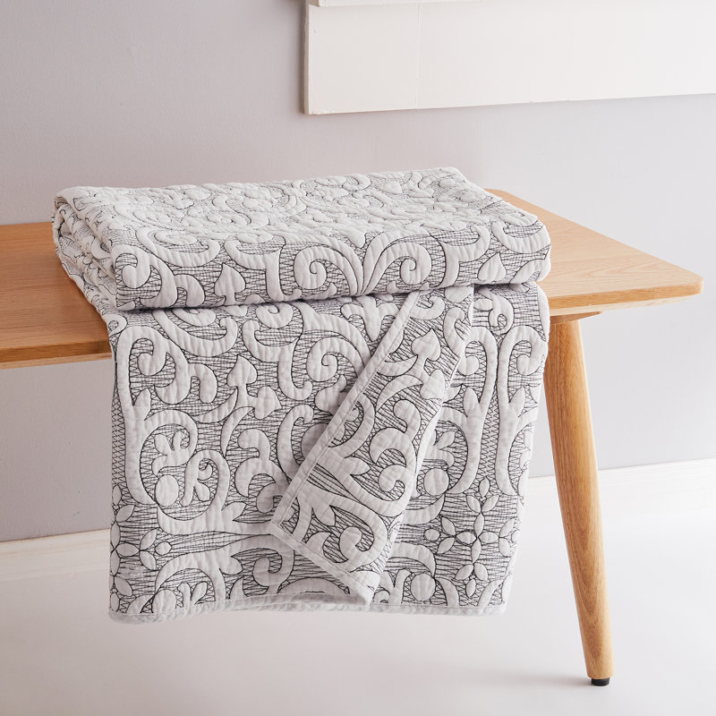 Sherbourne Black Stitch Quilted Throw