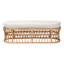 Banc d'appoint en rotin naturel Adelpha de Bali & Pari avec siège rembourré