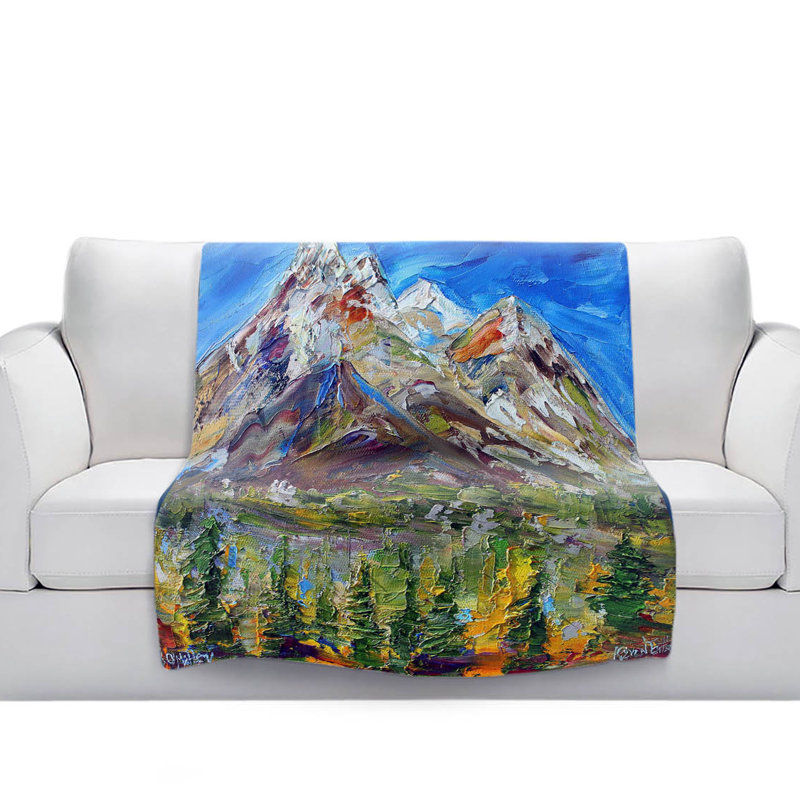 Couverture sherpa doux à neige d’automne alaska, l 51 po x L 60 po