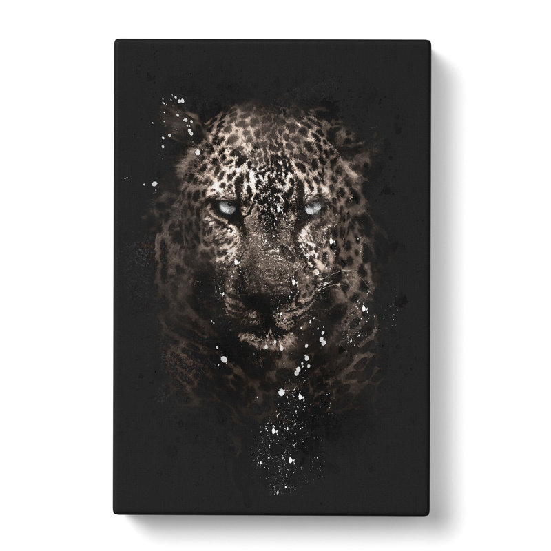 Leopard In The Dark - Wrapped Canvas Painting, 60cm H x 40cm W x 3cm D