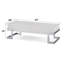 Table basse blanche ultrabrillante avec finition chromée et rangement à plateau relevable | Idée de cadeau-654892893