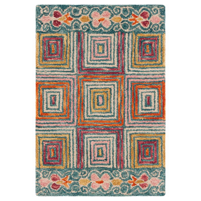 Tapis rose en laine touffeté à la main Deyoung