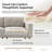 Esme 90" Modern Oversized Loveseat Sofa with Chenille Fabric and Memory Foam Cushions-2021002089