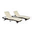Fauteuil inclinable d'extérieur - Angles réglables, structure en acier galvanisé, coussins en mousse. Parfait pour la plage, la piscine ou le jardin. Conception ergonomique et structure haute. Convient au jardin, à la pelouse ou à la piscine.