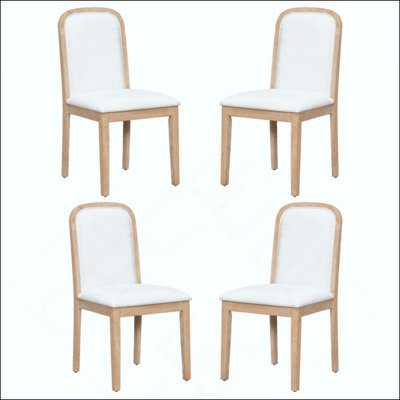 Ensemble de chaises de salle à manger de style rétro avec 4 chaises rembourrées pour la salle à manger et le salon