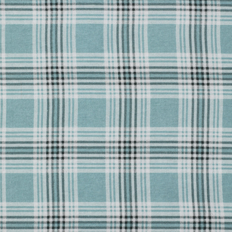 Ensemble de literie en flanelle 100 % coton, Ensemble de draps pour lit simple TG + un drap-hou, Tissu écossais vert