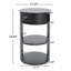 Gunnar 3-Tier Metal Side Table With Sliding Door & Open Shelves-115115487