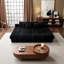 Canapé modulaire moelleux en velours côtelé 4 places, sans assemblage, noir (L 118 po x l 67 po)-386333821