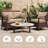 Wynee 8Pcs Outdoor Cushions Patio Furniture Cushions Replacement Set For 3 Seats-910886420