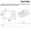 Lavabo vasque de salle de bain carré en céramique blanche 24 po x 15 po Perch